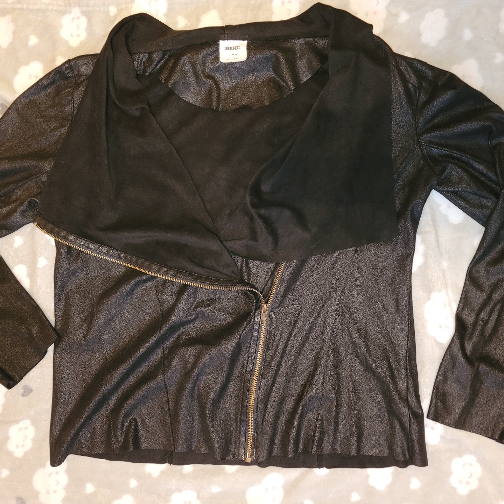 Mote womens lightweight micro suede jacket size XL